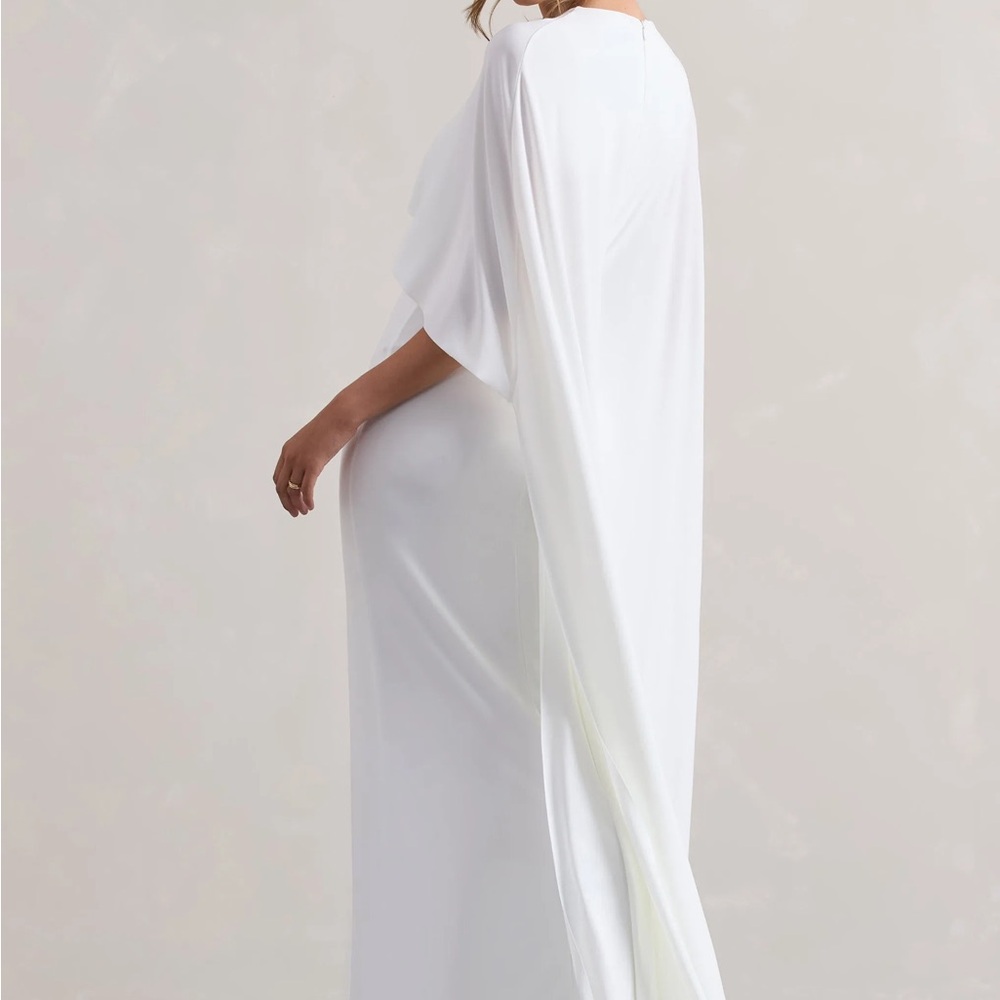 Club L London White Cape Dress - Picture 5 of 5